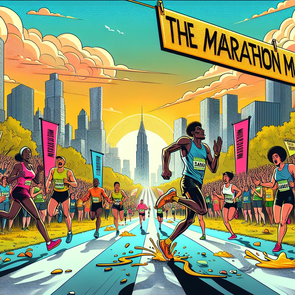 Comic Chaos on the Marathon Track